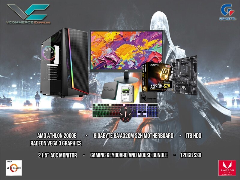 AMD Athlon 200GE Desktop PC Build (COMPLETE PACKAGE)
