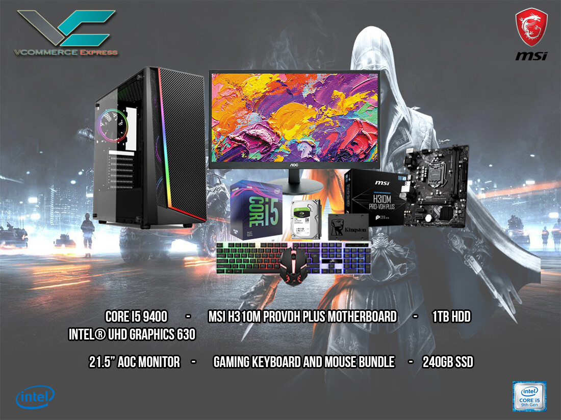 Intel Core i5-9400 Desktop PC Build (SYSTEM UNIT ONLY)