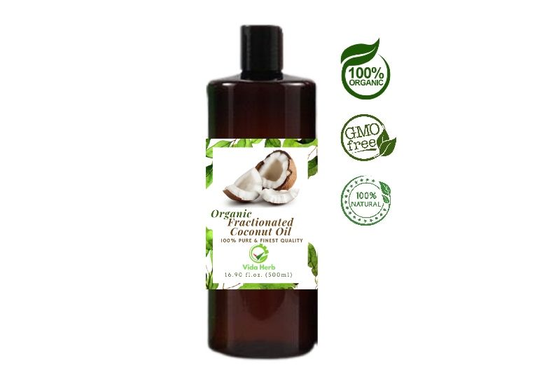 Finest Organic Fractionated Coconut Oil,100% Pure, Unrefined And No Additives-500ml