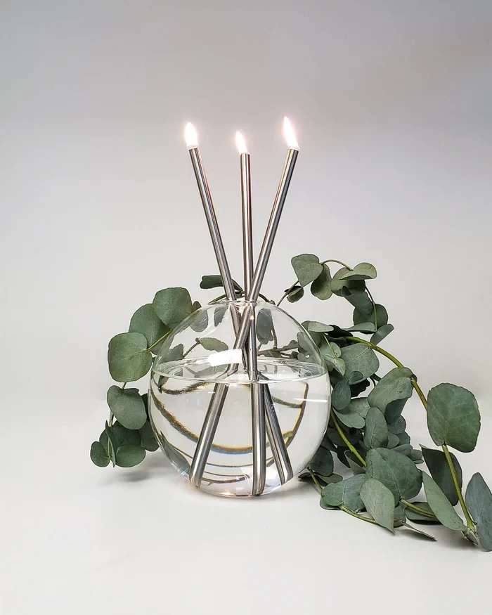 Silver and Clear Globe