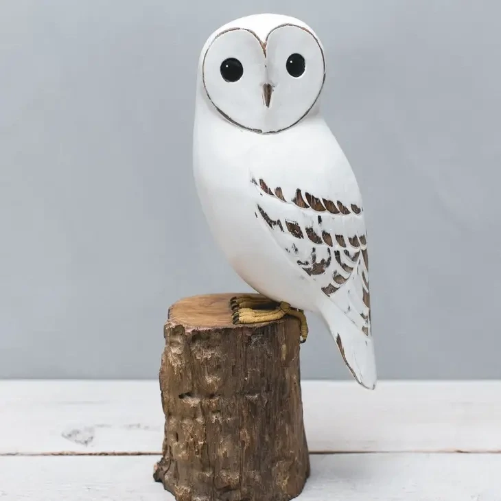 Hand Carved Barn Owl