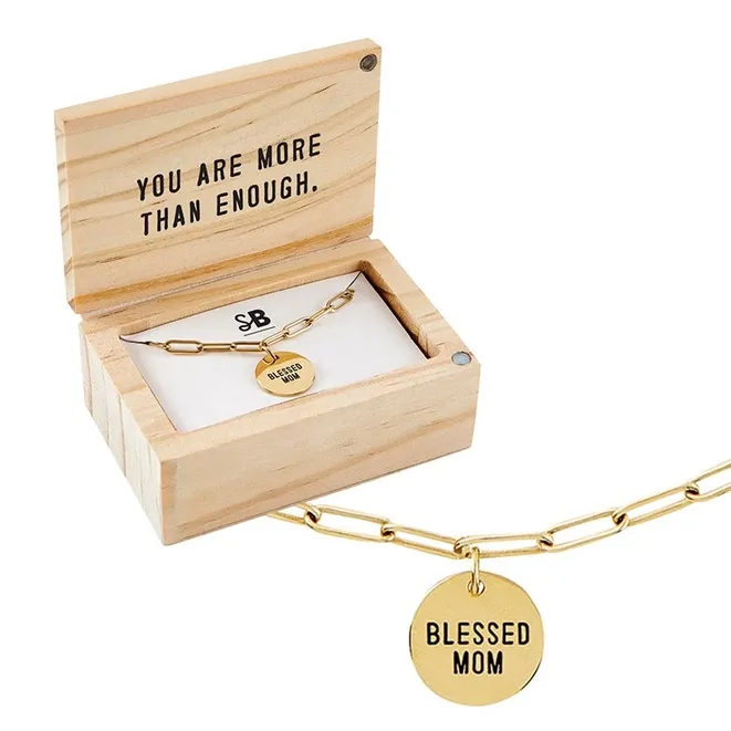 Blessed Mom Link Necklace