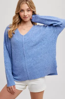 V-Neck Knit Sweater