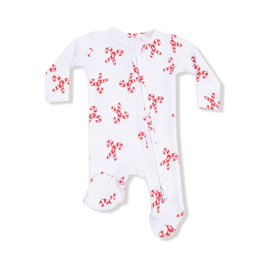 Candy Cane 2 Way Zipper Footie