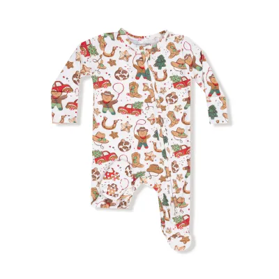 Cowboy Christmas 2 Way Zipper Footie