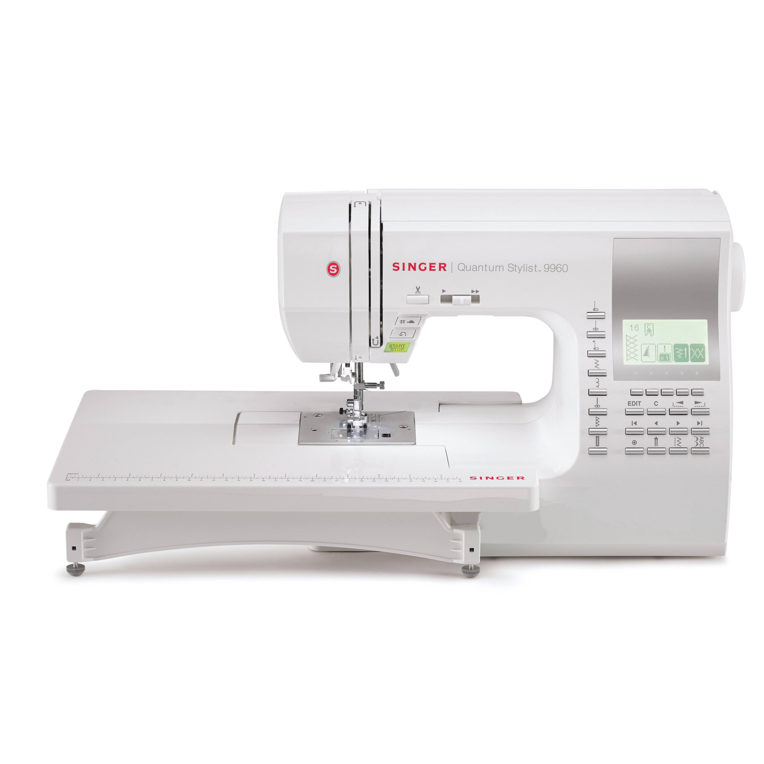 Singer Quantum Stylist 9960 - Sewing machine - 600 stitches - 13 one-step buttonholes - LCD display
