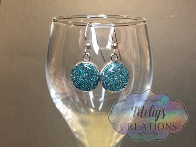 Dangle Paradise Glitter Earrings 14mm