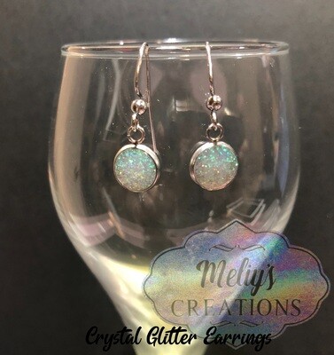 Dangle Glitter Earrings 8mm