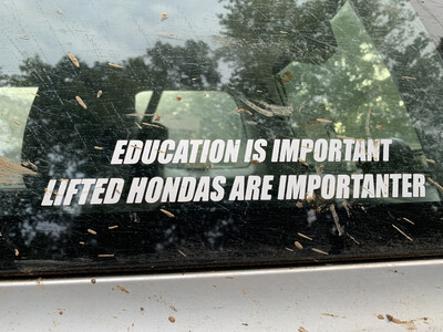 Lifted Hondas Are Importanter Sticker