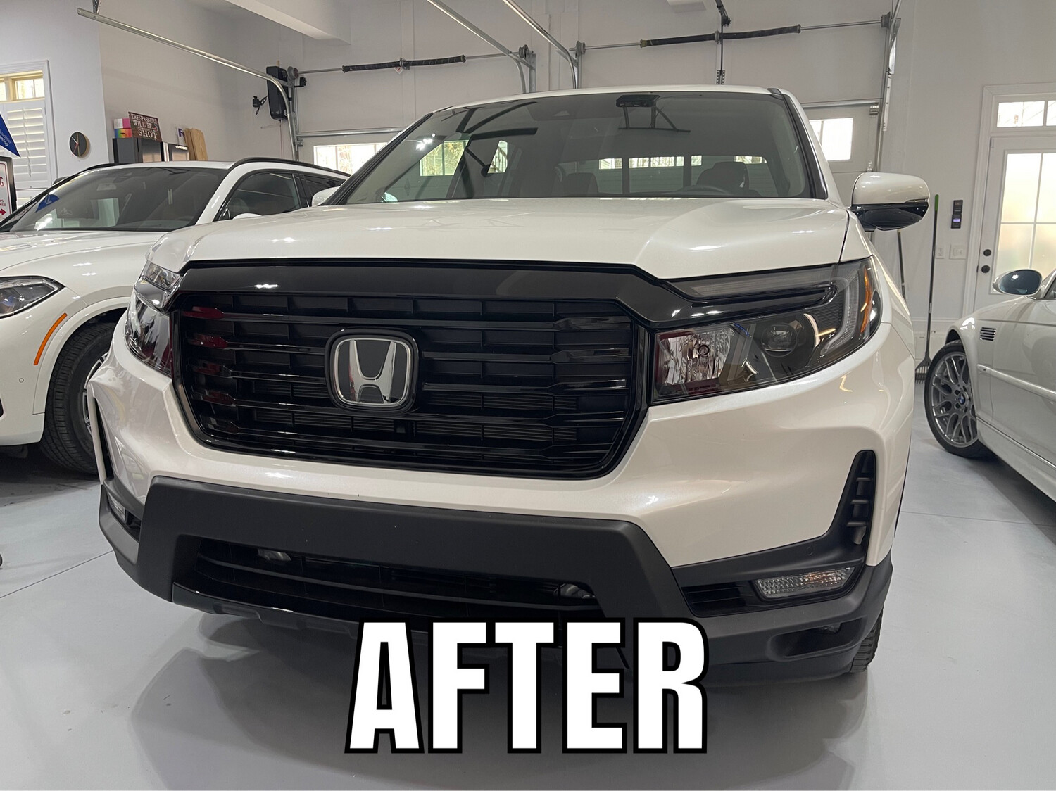 Honda OEM Ridgeline Refresh Chrome Delete Grill Ascent To Gloss Black Edition - Fits 2021 to 2023