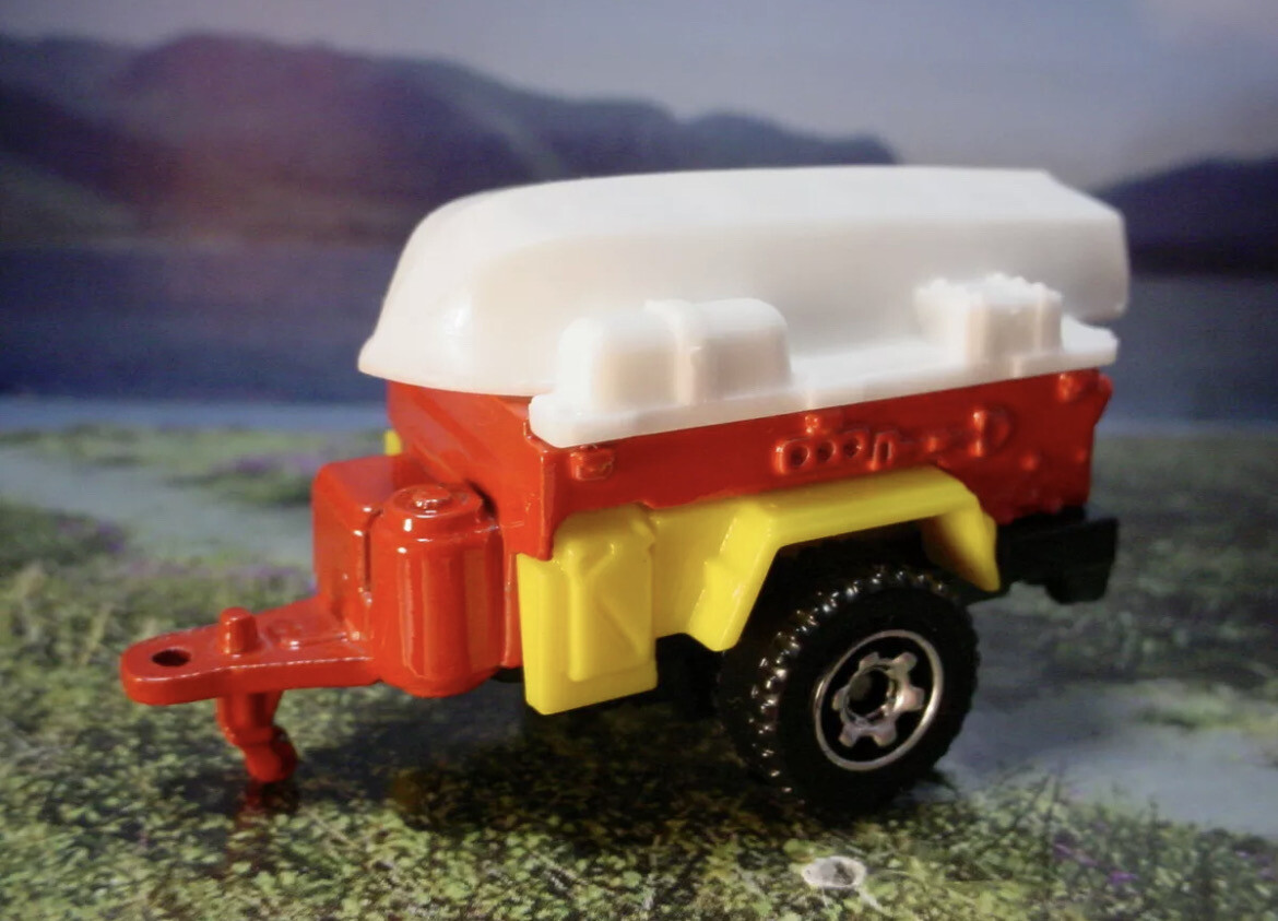 2020 21 Matchbox Overland Trailer Trawler Valley Camp MBX (Red or Mint Green)