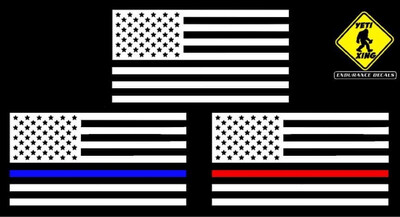 First Responders Thin Blue Line Red By Endurance Decals MADE IN USA
