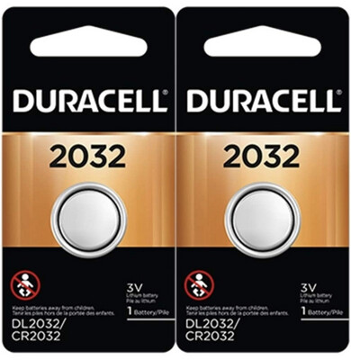 HONDA Keyfob Batteries Duracell DL2032B2 | Lithium 3V CR2032 Battery (2 Pack)