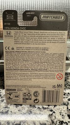 LIMITED: Matchbox 1976 Honda CVCC 49/100 White