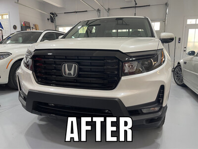 Honda OEM Ridgeline Refresh Chrome Delete Grill Ascent To Gloss Black Edition - Fits 2021 to 2024