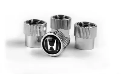 HONDA OEM CHROME H VALVE CAP SET