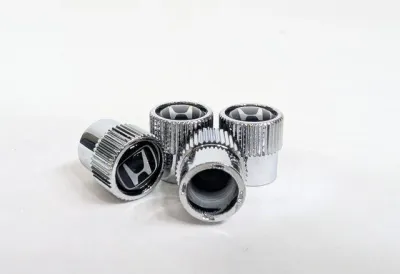 HONDA OEM CHROME H VALVE CAP SET