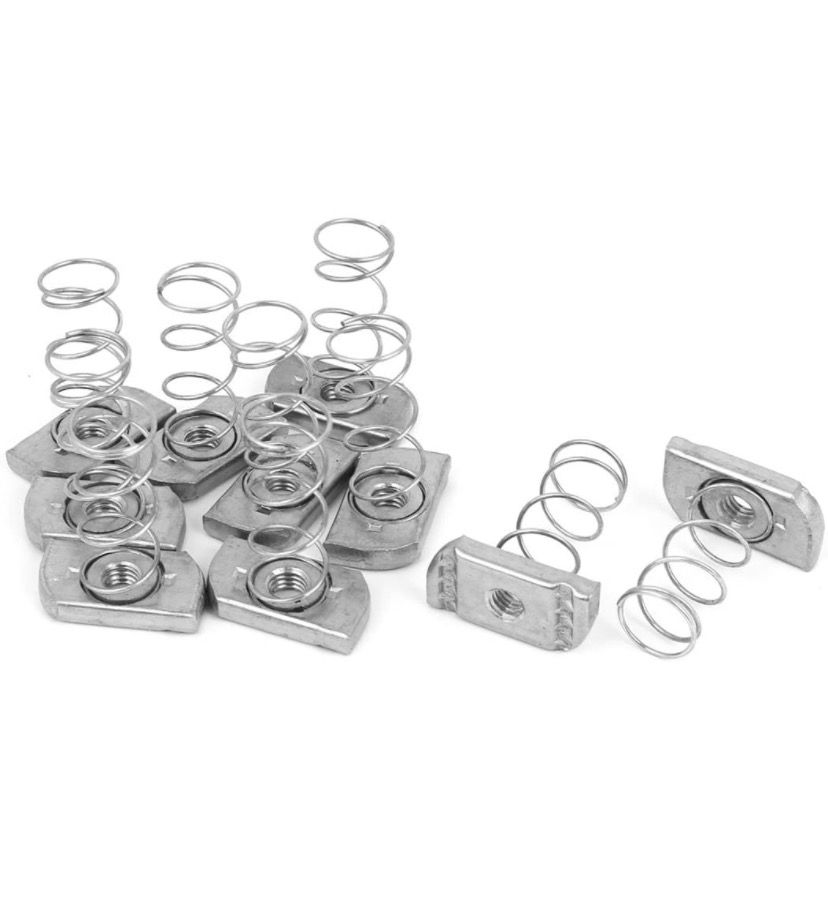 M8 x 6mm Unistrut Type Zinc Plated Long Spring Channel Nuts