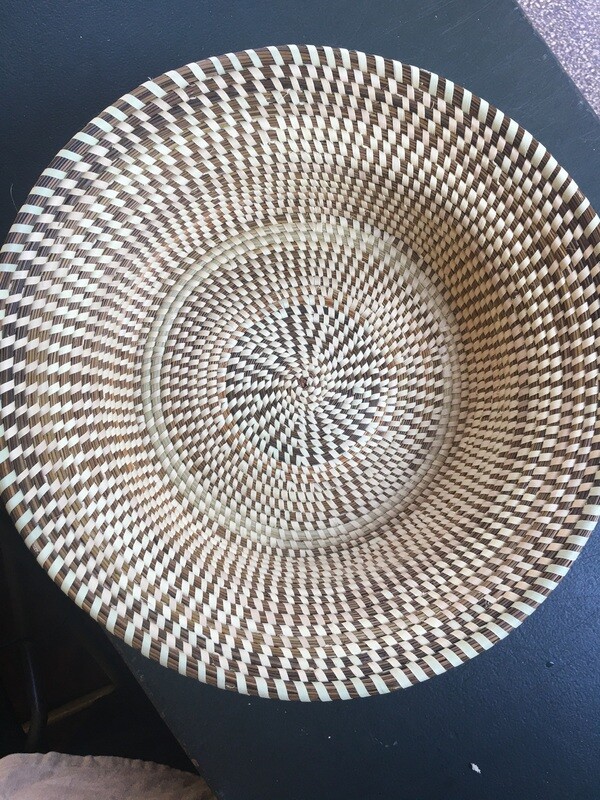 Contemporary  Sweetgrass Gullah Rice Fanner Basket