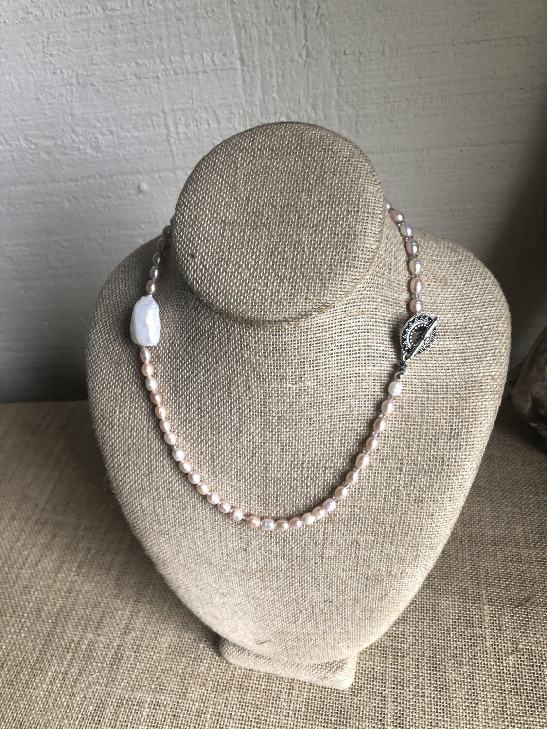 Pink and Grey freshwater pearls