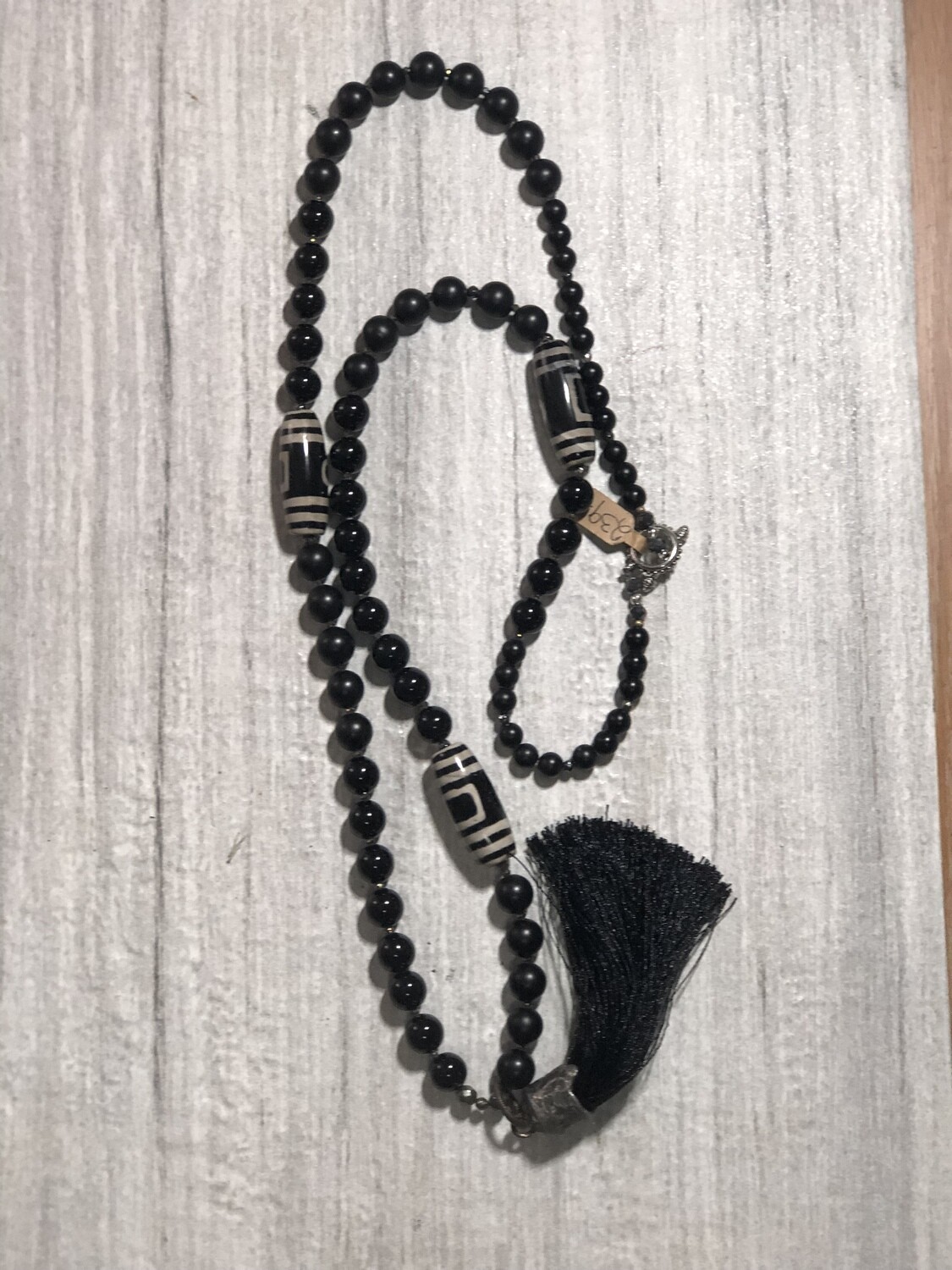 Agate &  Black Onyx Boho Necklace