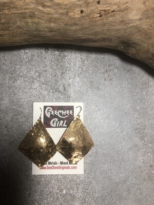 Hammered Brass Triangles