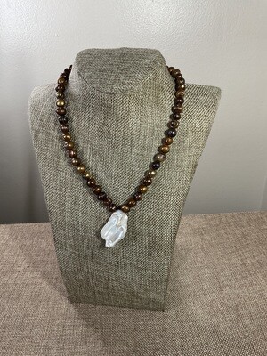 Keshi pearl Drop necklace