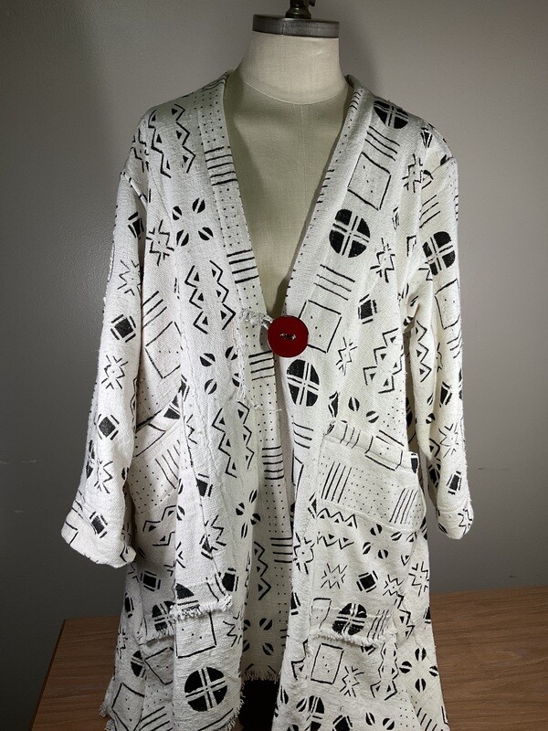 Mali Mudd Black and White swing Coat