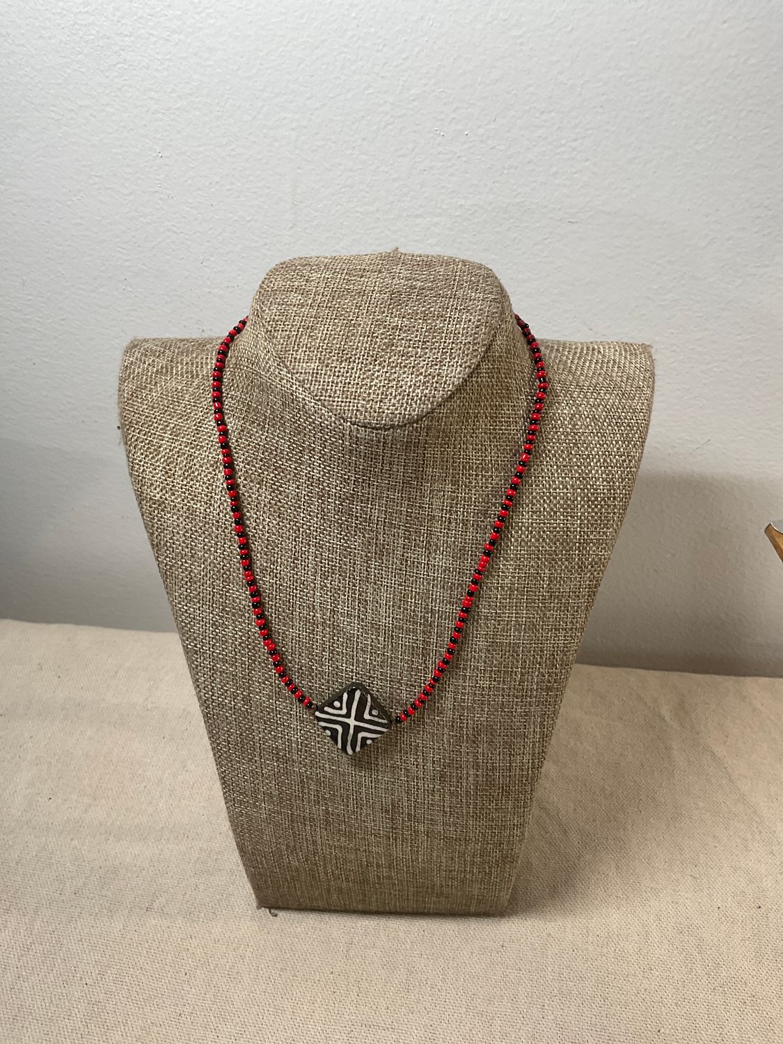 Kenyan Bone  and Glass Bead Choker set