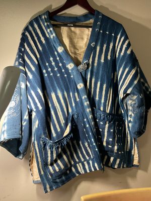 African Indigo  shibori cloth Kimonos