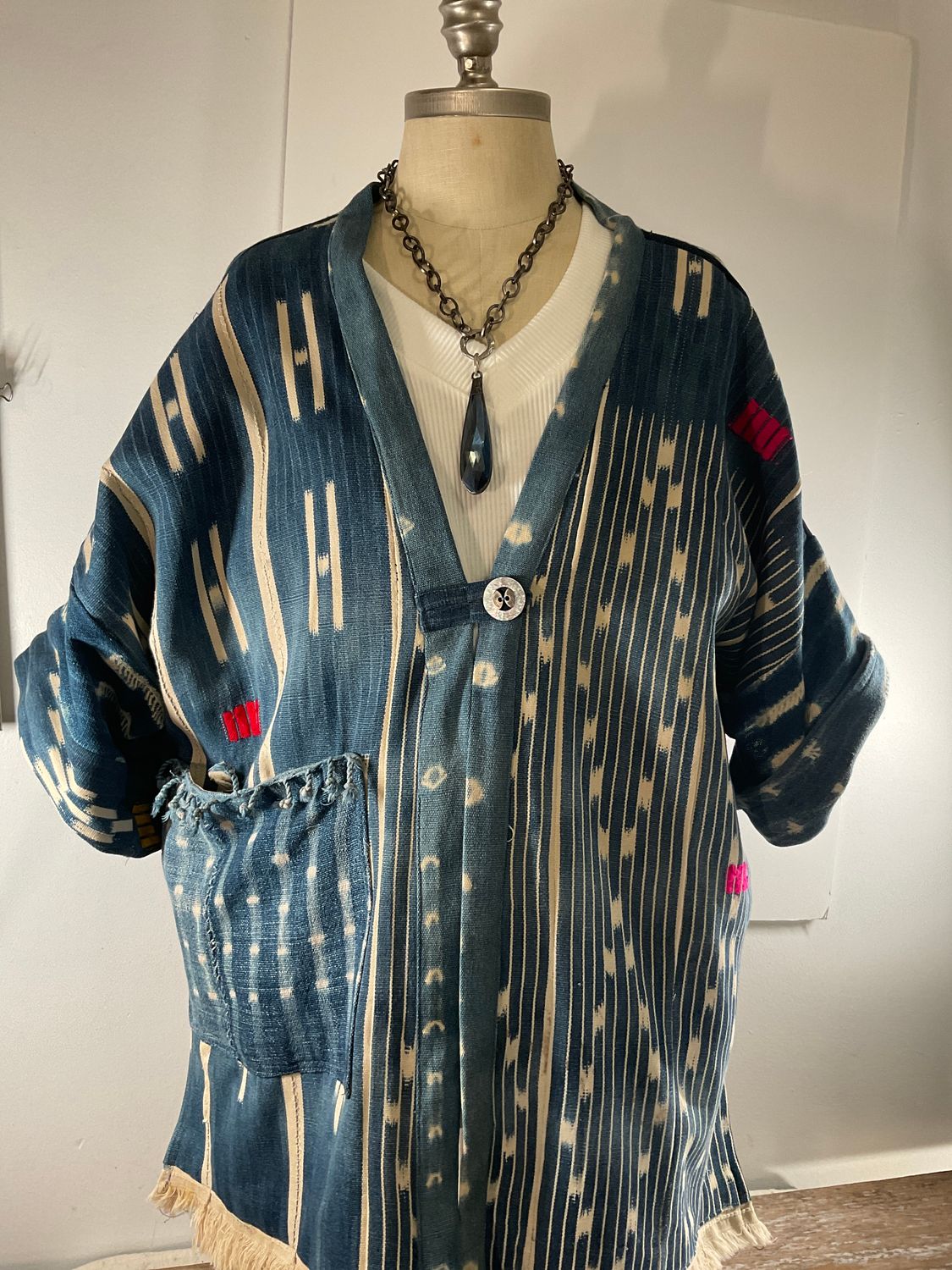 Burkina Faso Indigo Kimono Jacket