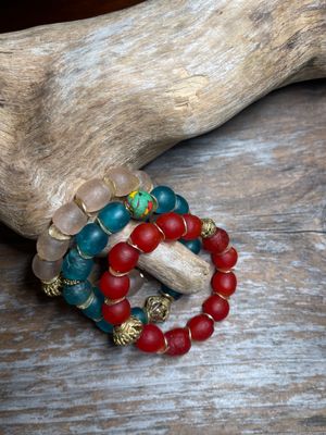 Ghana  Glass / Sea Glass Bracelets and Necklaces