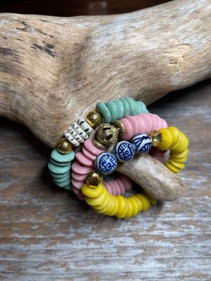African Ashanti Glass Beads Bracelets &amp; Necklaces