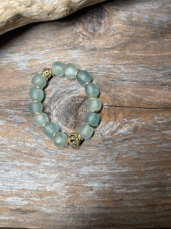 Ghana Sea Glass Bracelet
