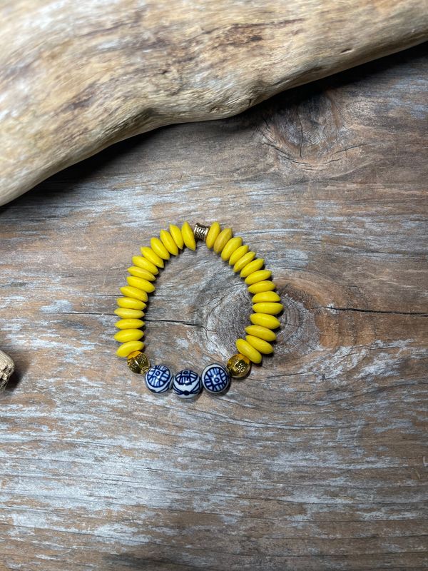 African Ashanti Glass Bracelet