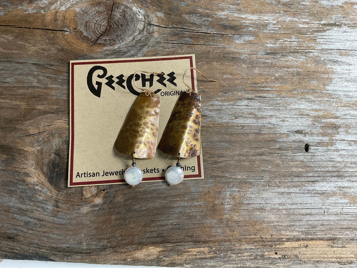 Hammered Brass and coin pearls