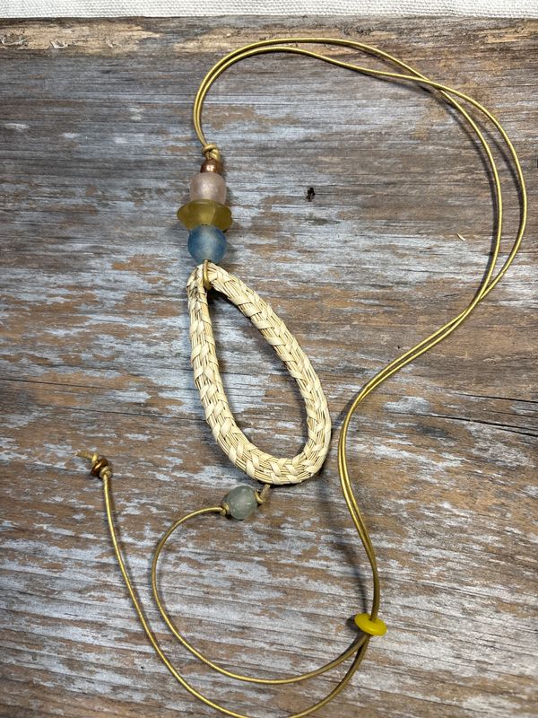 Sweetgrass Multi-color Pendant Necklace Sweetgrass Multi-color Pendant Necklace