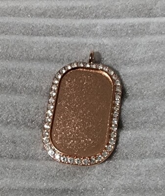 Rose gold dog tags