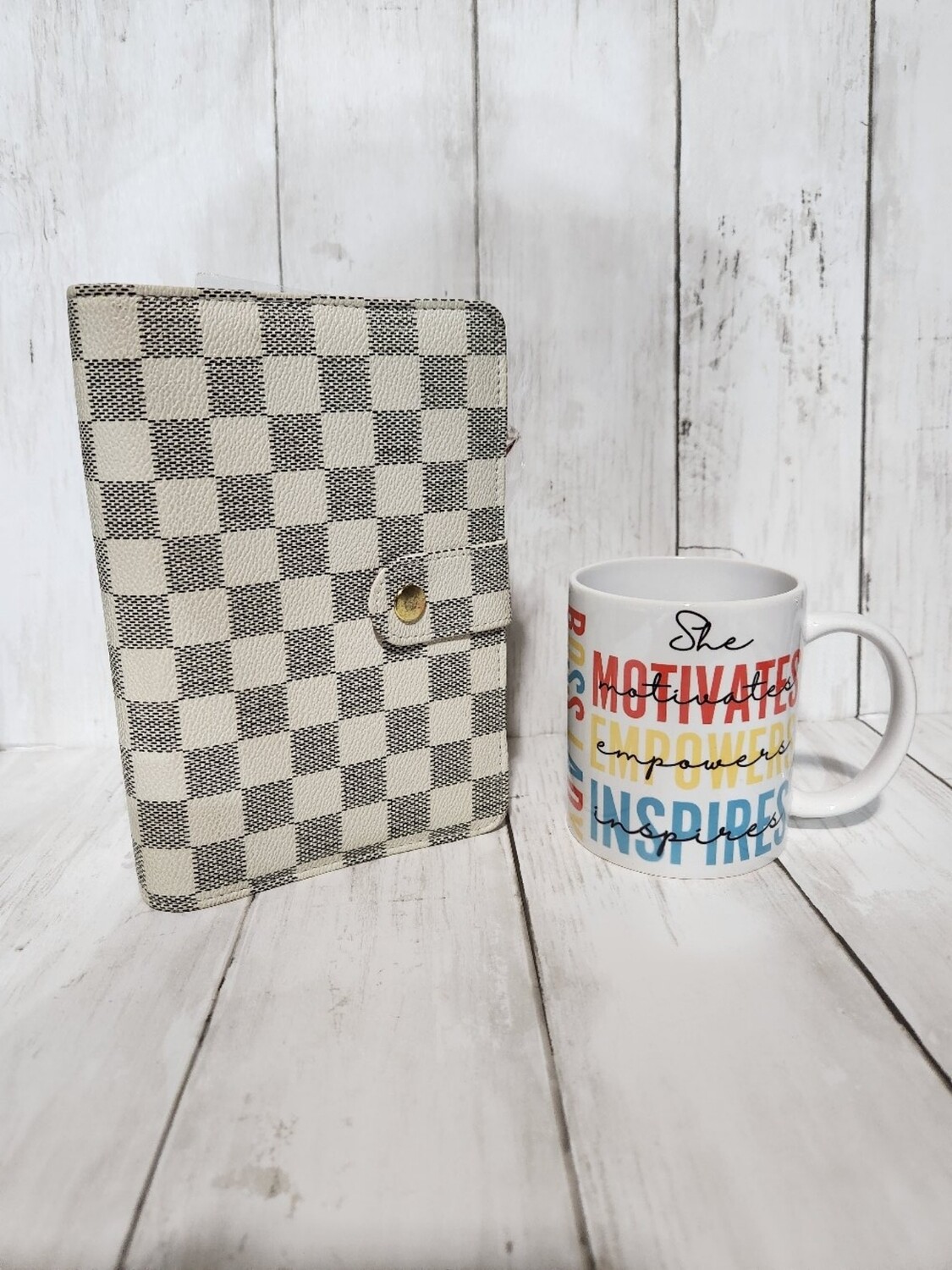 Budget binder with mug