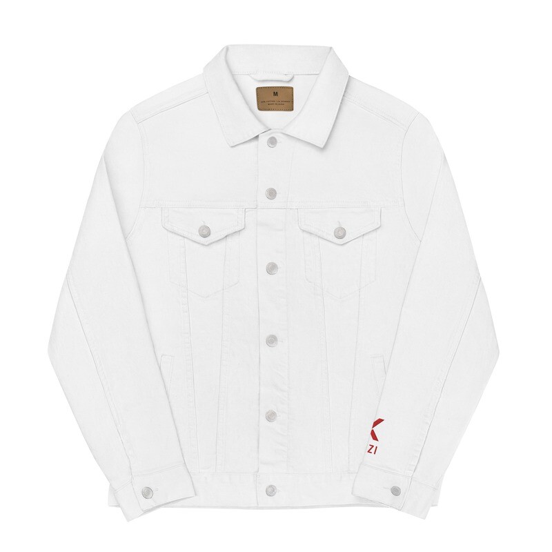 Kuzi White Denim Jacket