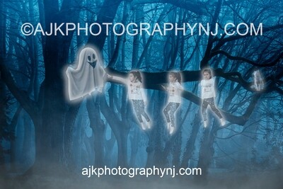 Ghost In Woods Digital Backdrop #1, for 2+ subjects, haunted, spooky, phantom, halloween background by Eric Miele from AJK Photography Ghost In Woods Digital Backdrop #1, for 2+ subjects, haunted, spooky, phantom, halloween background by Eric Miele from AJK Photography