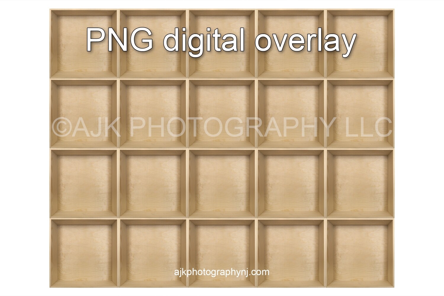 20 wood boxes template PNG digital overlay