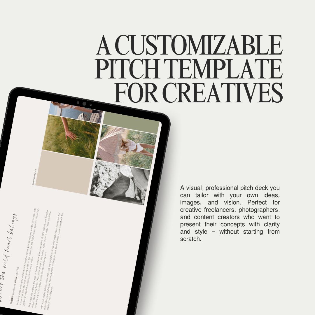 A Customizable Pitch Template for Creatives