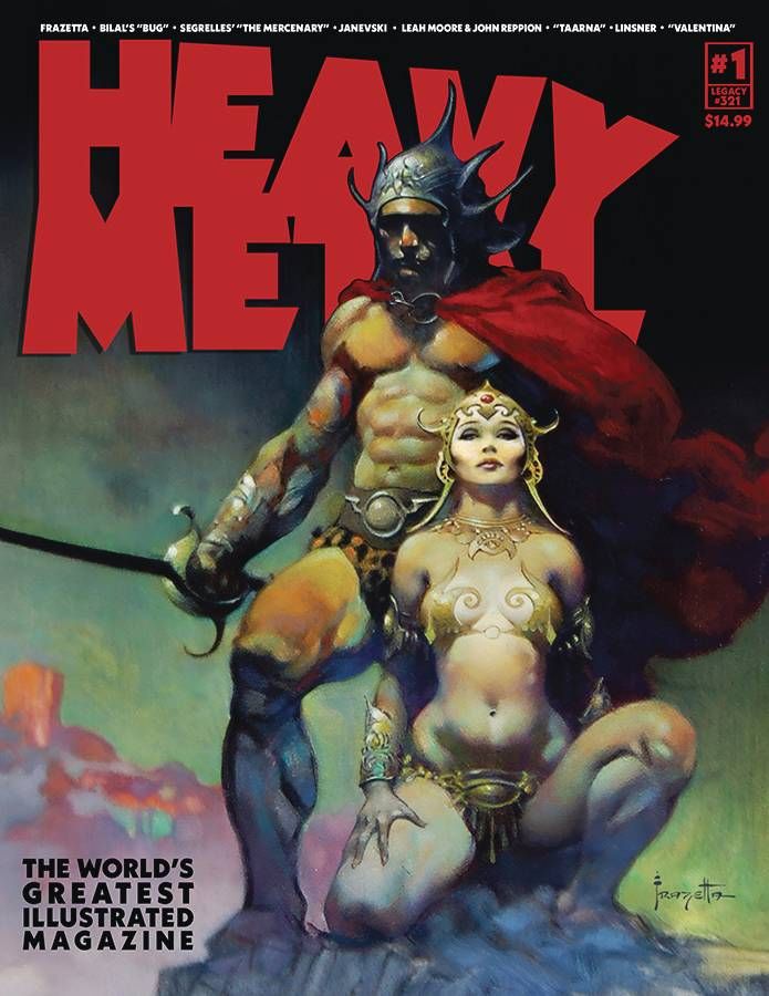 HEAVY METAL MAGAZINE #1 CVR B FRAZETTA