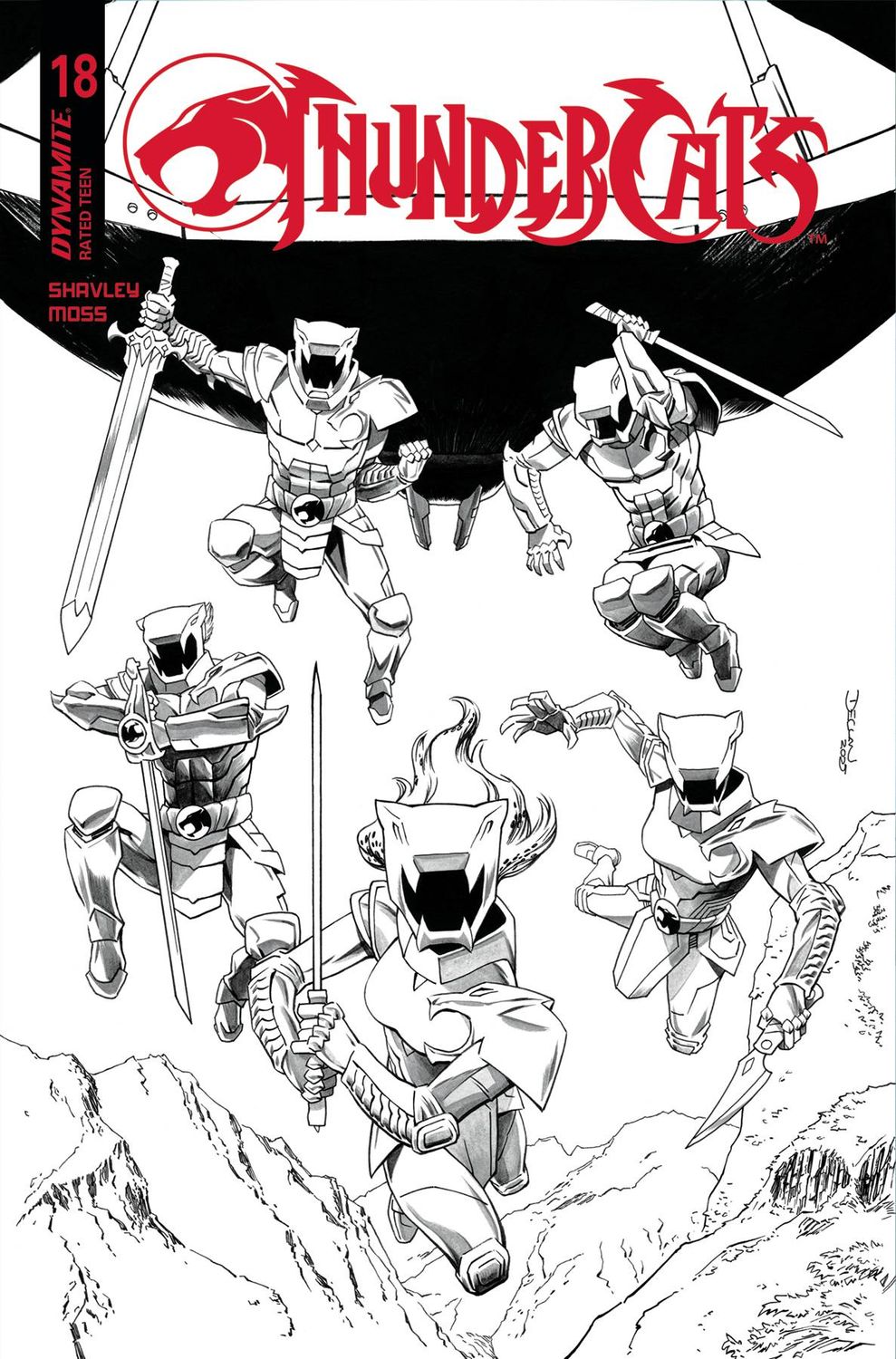 THUNDERCATS #18 CVR N 1:10 SHALVEY LINE ART