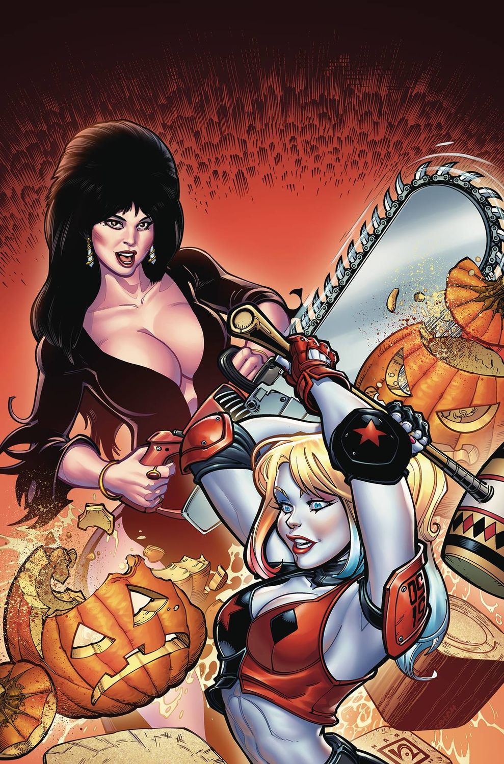 HARLEY QUINN X ELVIRA #1 CVR U 1:40 HARDIN VIRGIN