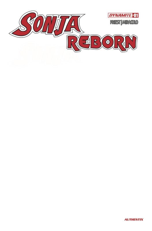 SONJA REBORN #1 CVR J BLANK AUTHENTIX SONJA REBORN #1 CVR J BLANK AUTHENTIX