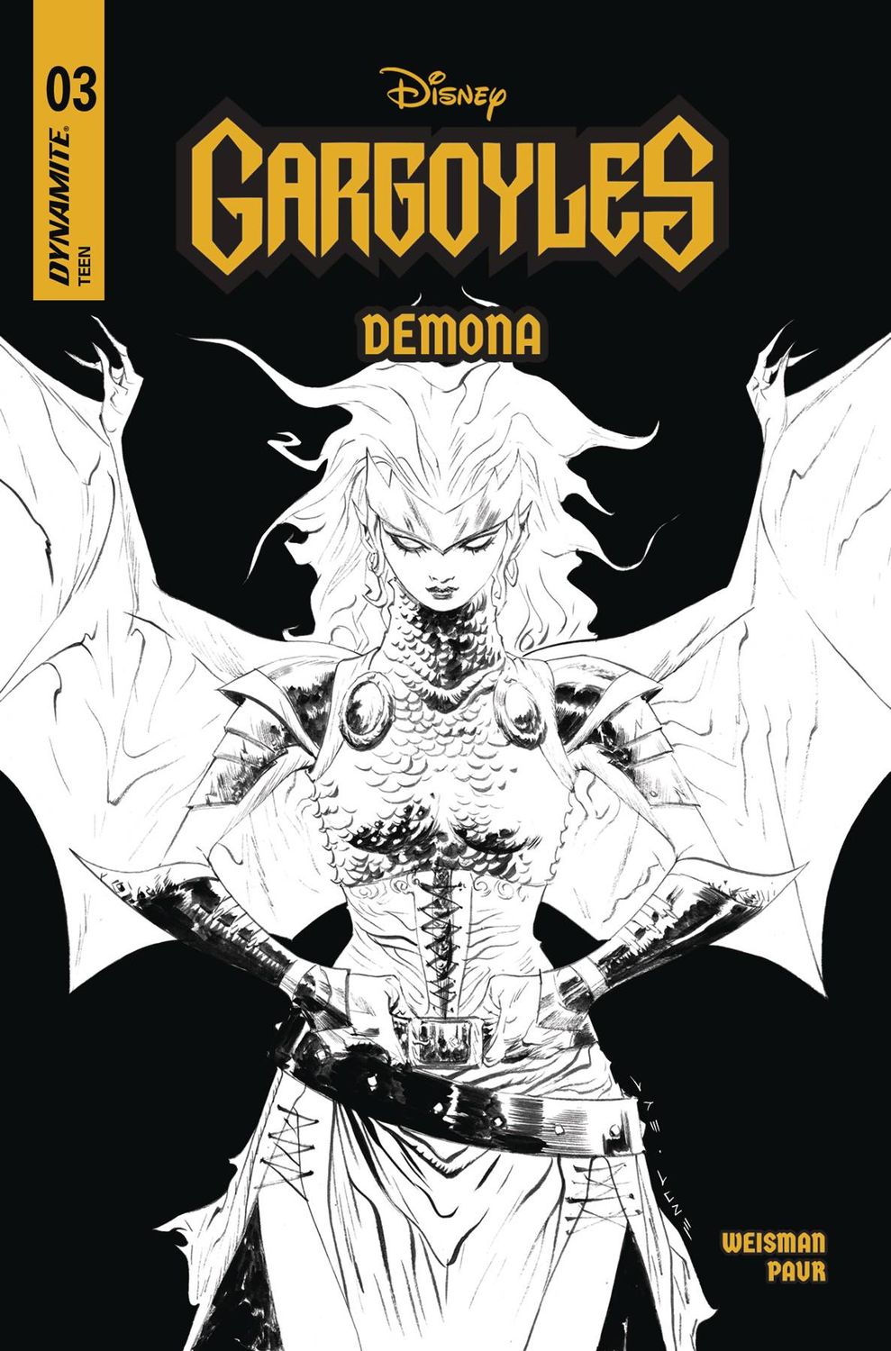 GARGOYLES DEMONA #3 CVR G 1:10 LEE LINE ART