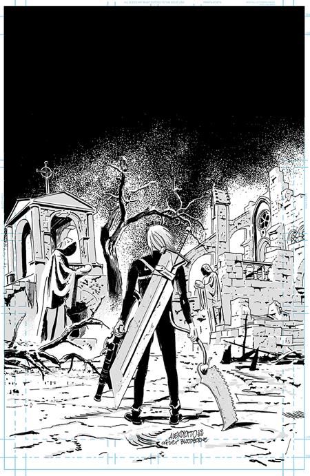 LOST FANTASY #4 CVR D 1:25 ALEX DIOTTO B&W VIRGIN VAR