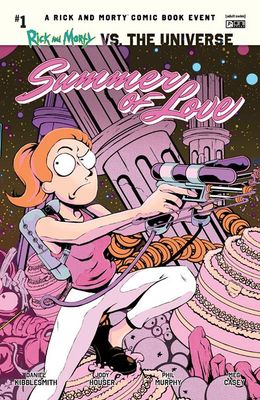 RICK AND MORTY VS THE UNIVERSE SUMMER OF LOVE #1 (ONE SHOT) CVR C 1:10 FLOPS INTERLOCKING VAR
